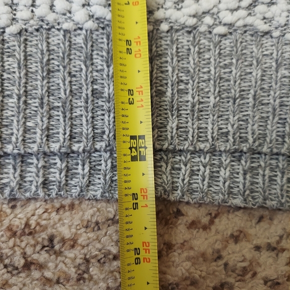 MOD Popcorn Sweater Women's Small Knit Hoodie Pullover Beige Gray Casual Shirt - Picture 7 of 12